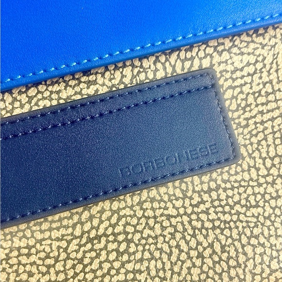 Borbonese Blue & Tan Crossbody Messenger Bag 904128 - Picture 3 of 7